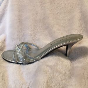 Silver bridesmaid heels